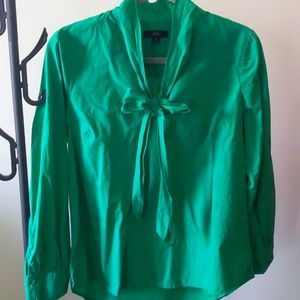 JCrew Front Tie Blouse Size S
